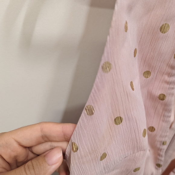 Xs Pink gold polka dot Showpo dress - Picture 6 of 6